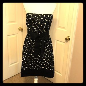 Nine west tie waist strapless dress